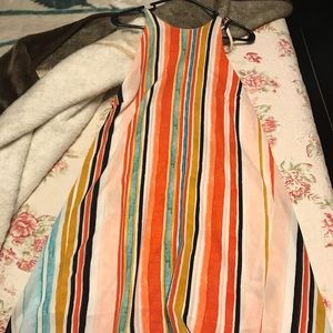 Colorful vertical strip dress